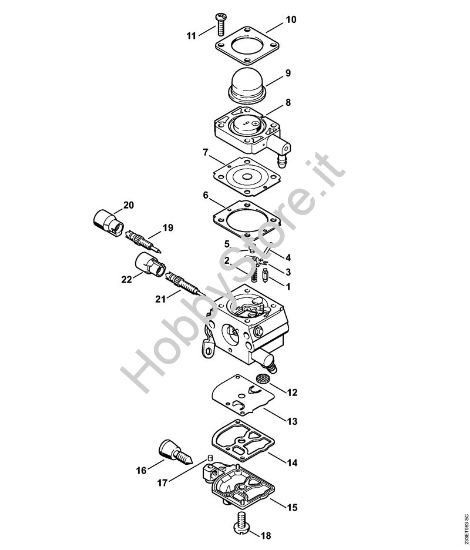 Carburatore C1Q-S282 2-MIX Decespugliatrici (FS) FS 55 2-MIX della marca STIHL