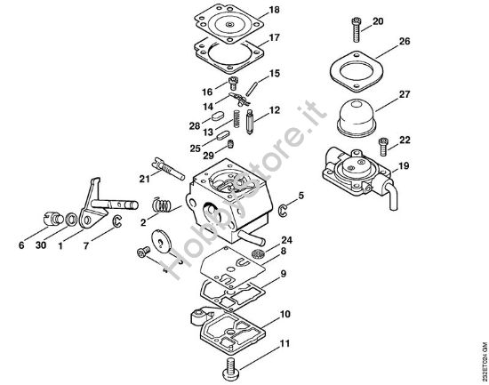 Carburatore C1Q-S44 Decespugliatrici (FS) FS 55 C-E della marca STIHL
