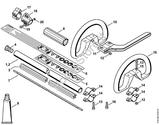 Stelo FS 55, impugnatura circolare Decespugliatrici (FS) FS 55 C-E della marca STIHL