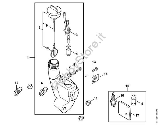 Serbatoio carburante Decespugliatrici (FS) FS 55 R della marca STIHL
