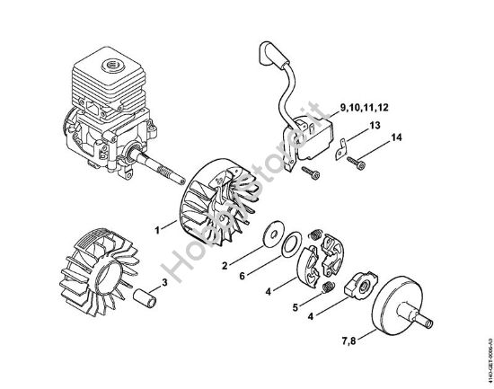 Impianto di accesione, Frizione Decespugliatrici (FS) FS 55 R 2-MIX della marca STIHL