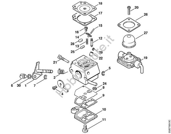 Carburatore C1Q-S53 Decespugliatrici (FS) FS 55 T della marca STIHL