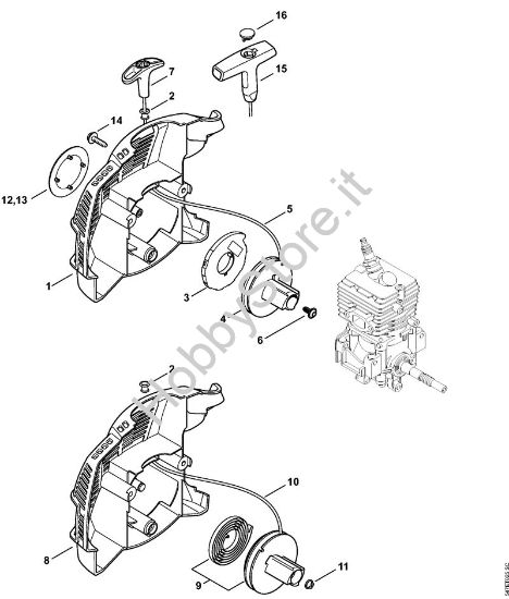 Dispositivo di avviamento Decespugliatrici (FS) FS 56 R della marca STIHL