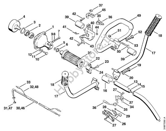 Corpo frizione, stelo Decespugliatrici (FS) FS 61 della marca STIHL