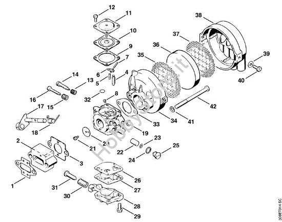 Carburatore, filtro aria    X 13 524 140 Decespugliatrici (FS) FS 65 AVRE della marca STIHL