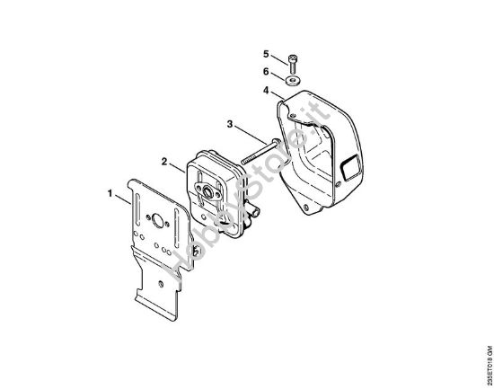 Silenziatore Decespugliatrici (FS) FS 65-4 della marca STIHL
