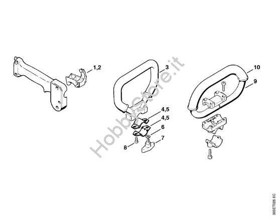 Stelo, impugnatura ad archetto Decespugliatrici (FS) FS 66 R della marca STIHL