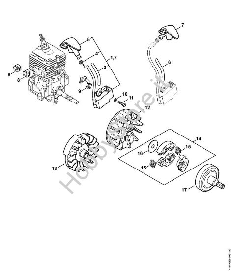 Impianto di accesione, Frizione Decespugliatrici (FS) FS 70 C-E della marca STIHL