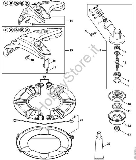 Riduttore, riparo Decespugliatrici (FS) FS 70 C-E della marca STIHL