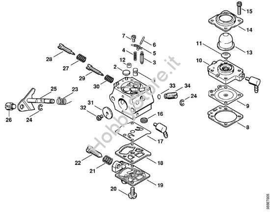 Carburatore WT-227 Decespugliatrici (FS) FS 72 della marca STIHL