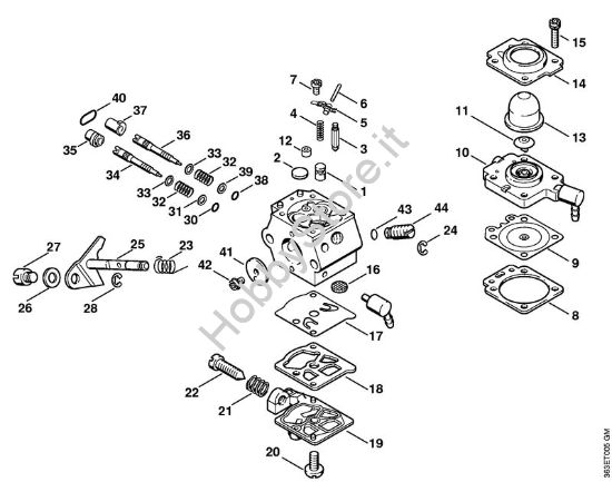 Carburatore WT-329 Decespugliatrici (FS) FS 72 della marca STIHL
