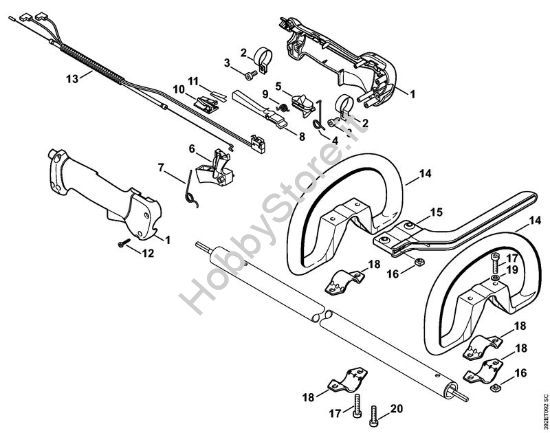 Impugnatura Decespugliatrici (FS) FS 75 della marca STIHL