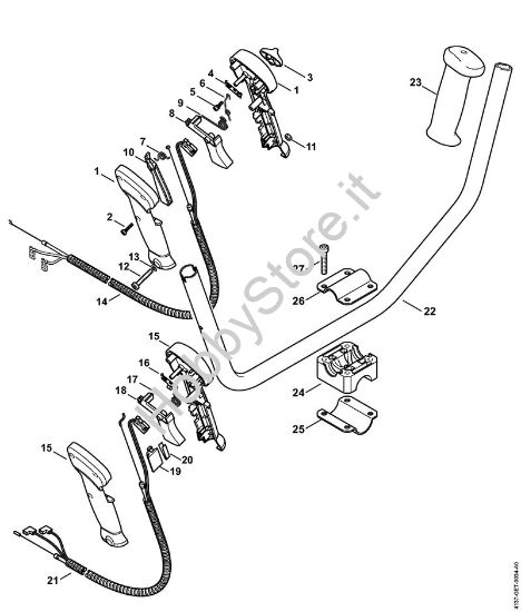 Impugnatura a manubrio USA, CDN, BR, PRC Decespugliatrici (FS) FS 80 della marca STIHL
