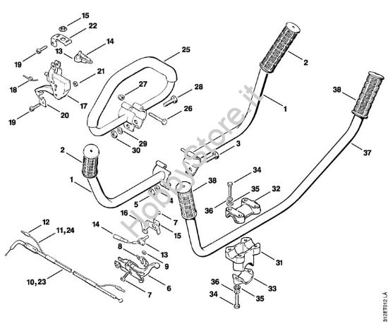 Manico tubolare Decespugliatrici (FS) FS 80 E della marca STIHL
