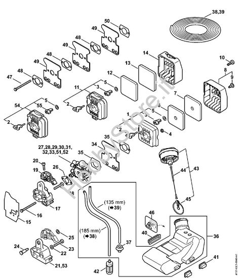Filtro aria, serbatoio carburante Decespugliatrici (FS) FS 80 R della marca STIHL