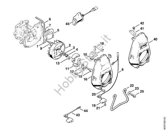 Impianto di accesione, carenatura ventola Decespugliatrici (FS) FS 81 della marca STIHL