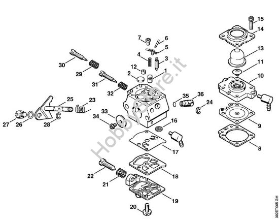 Carburatore WT-447 Decespugliatrici (FS) FS 85 R della marca STIHL