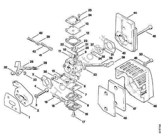 Carburatore, filtro aria Decespugliatrici (FS) FS 86 della marca STIHL