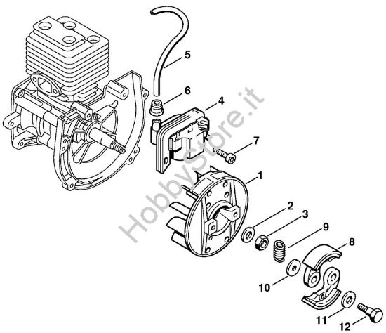 Impianto di accesione, Frizione Decespugliatrici (FS) FS 88 della marca STIHL