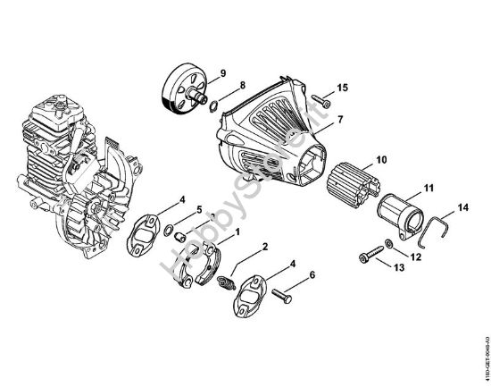 Frizione, carenatura ventola Decespugliatrici (FS) FS 89 R della marca STIHL