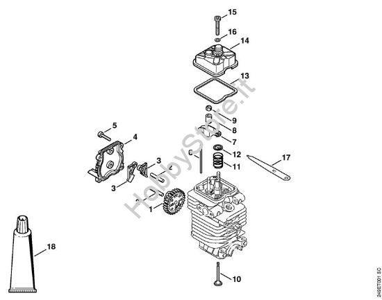 Comande valvole Decespugliatrici (FS) FS 90 della marca STIHL