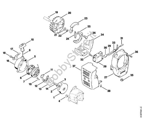 Dispositivo di avviamento Decespugliatrici (FS) FS 90 della marca STIHL