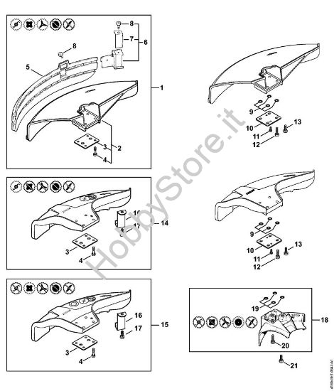 Riparo Decespugliatrici (FS) FS 90 della marca STIHL