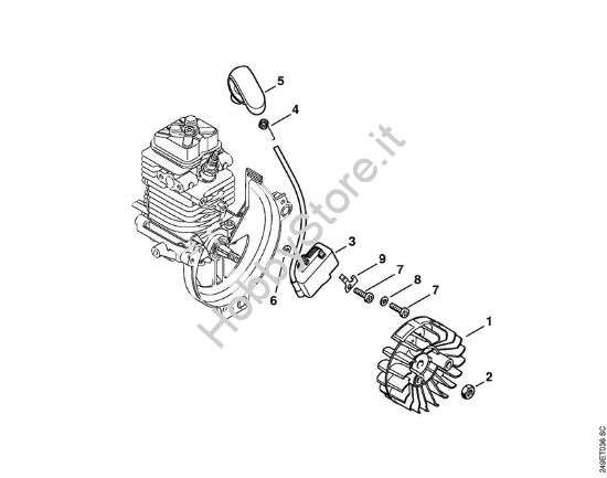 Impianto di accesione Decespugliatrici (FS) FS 90 R della marca STIHL