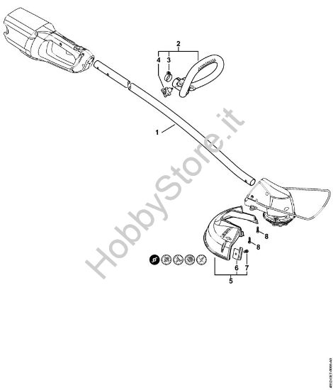 Stelo, impugnatura ad archetto Decespugliatrici a batteria (FSA) FSA 65 della marca STIHL