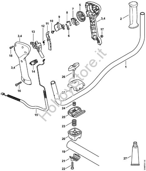 Impugnatura a manubrio Decespugliatrici a batteria (FSA) FSA 90 della marca STIHL
