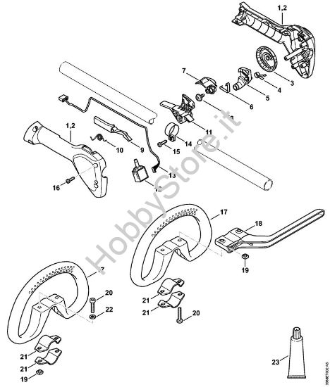 Impugnatura di comando Decespugliatrici a batteria (FSA) FSA 90 R della marca STIHL