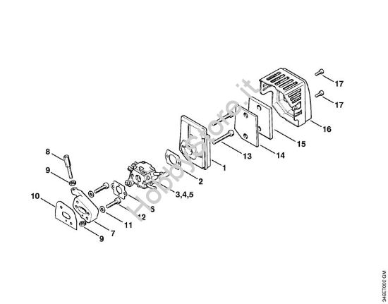 Filtro aria Decespugliatrici spalleggiabilli (FR) FR 106 della marca STIHL
