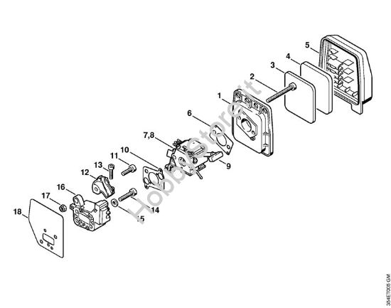 Filtro aria Decespugliatrici spalleggiabilli (FR) FR 108 della marca STIHL