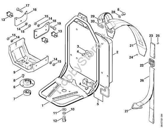 Telaio Decespugliatrici spalleggiabilli (FR) FR 108 della marca STIHL