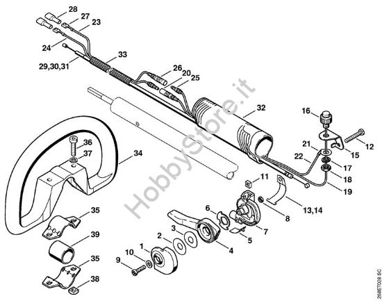 Impugnatura Decespugliatrici spalleggiabilli (FR) FR 135 SEA della marca STIHL