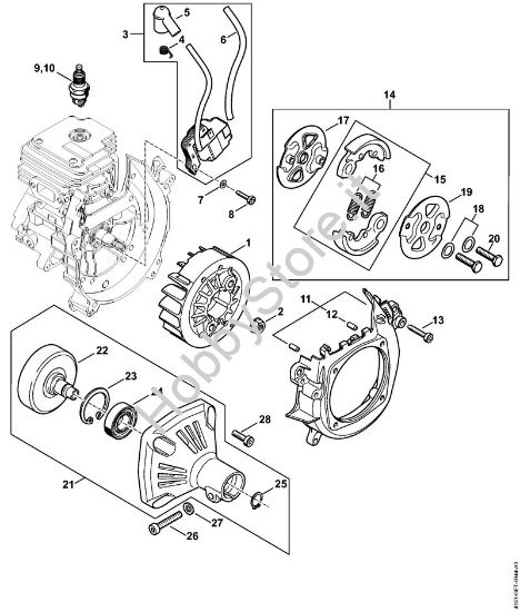 Impianto di accesione, Frizione Decespugliatrici spalleggiabilli (FR) FR 235 della marca STIHL