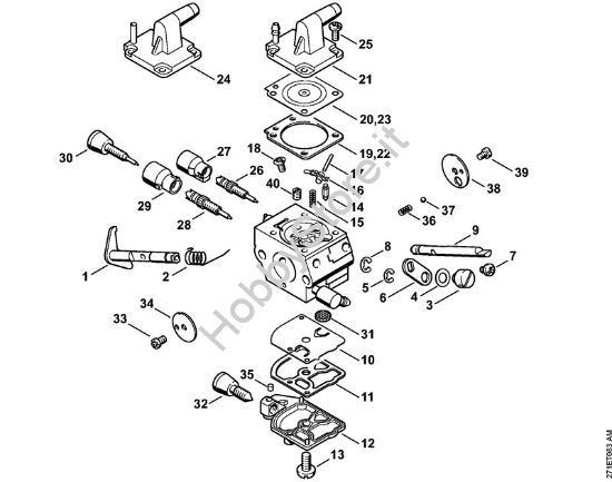 Carburatore C1Q-S162, C1Q-S164, C1Q-S83, C1Q-S139 FR 350 Decespugliatrici spalleggiabilli (FR) FR 350 della marca STIHL
