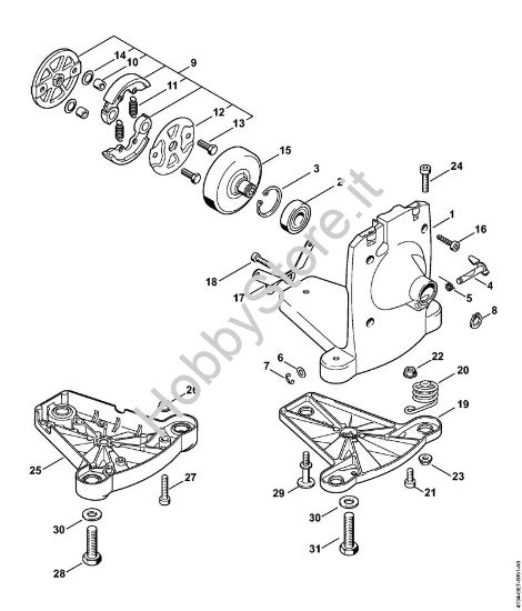 Scatola frizione Decespugliatrici spalleggiabilli (FR) FR 350 della marca STIHL