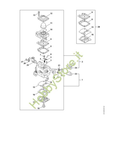 Picture of Carburatore WTF-7, WTF-12 FR 460 TC-EFM