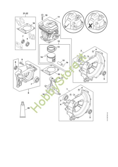 Picture of Carter albero a gomito, cilindro FR 460, FR 480 FR 460 TC-EFM