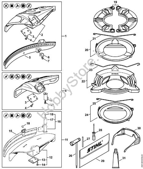 Riparo, utensili Decespugliatrici spalleggiabilli (FR) FR 460 TC-EM della marca STIHL