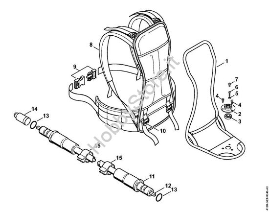 Telaio, Albero flessibile Decespugliatrici spalleggiabilli (FR) FR 85 della marca STIHL