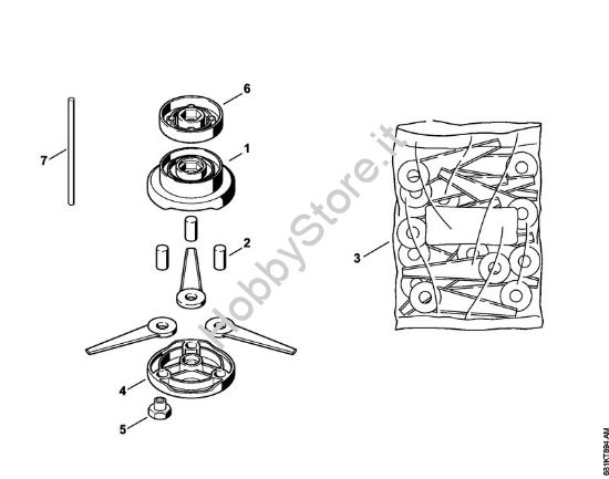 Testa falciante PolyCut 6-3 FS Attrezzi di taglio Testa falciante PolyCut 6-3 della marca STIHL