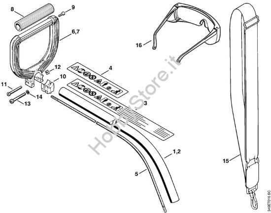 Stelo Trimmer elettrici (FE, FSE) FE 55 della marca STIHL