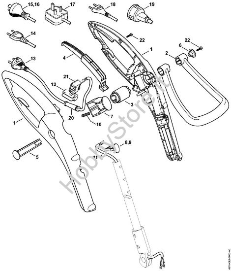 Corpo impugnatura Trimmer elettrici (FE, FSE) FSE 31 della marca STIHL