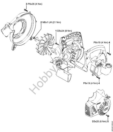Coppie di serraggio Soffiatori (BG, BR) BG 50 della marca STIHL