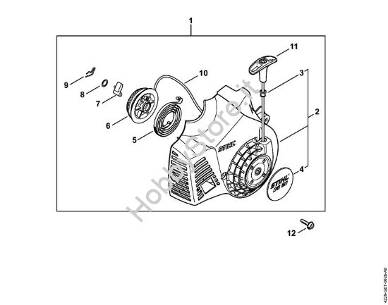 Dispositivo di avviamento Soffiatori (BG, BR) BG 50 della marca STIHL