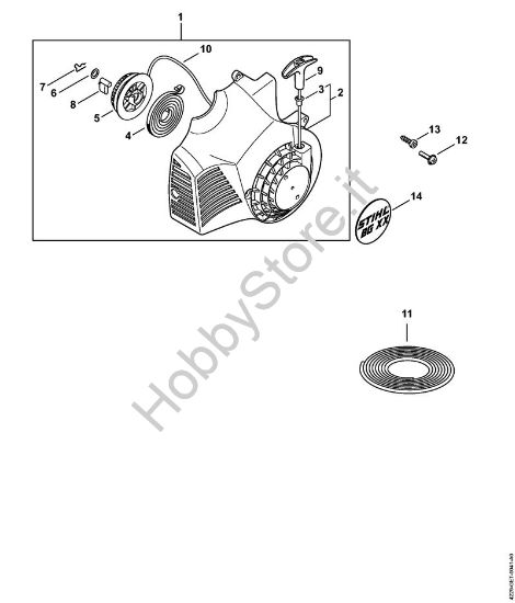 Dispositivo di avviamento Soffiatori (BG, BR) BG 55 C Z KAT della marca STIHL