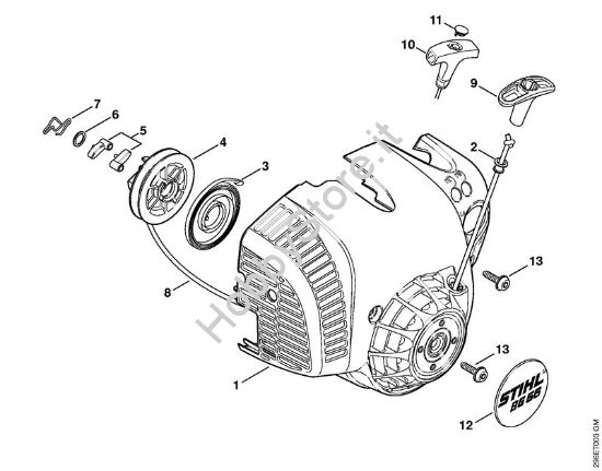 Dispositivo di avviamento Soffiatori (BG, BR) BG 56 della marca STIHL