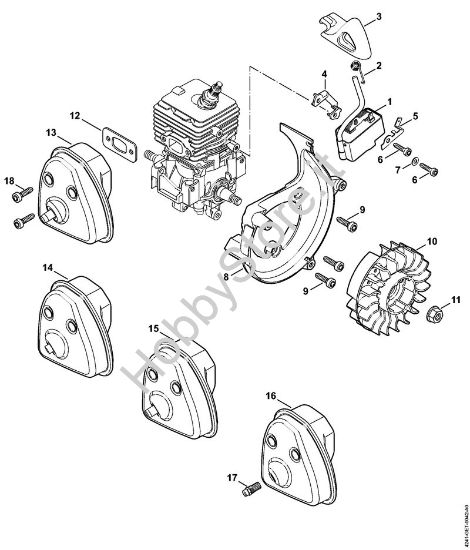 Impianto di accesione, silenziatore Soffiatori (BG, BR) BG 56 C-E della marca STIHL